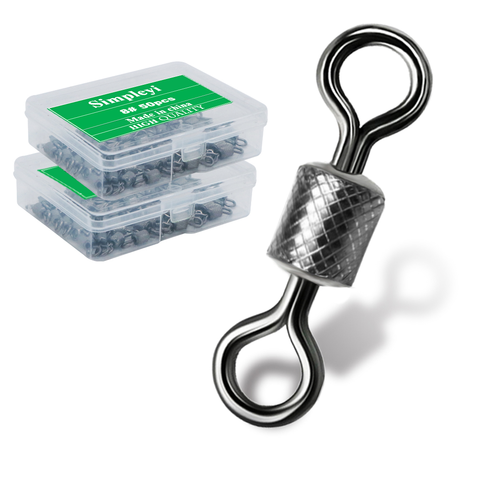 Fishing Hook Assortment - 50-100pcs/box Fishing Swivel 4/0#-14# Sizes Solid