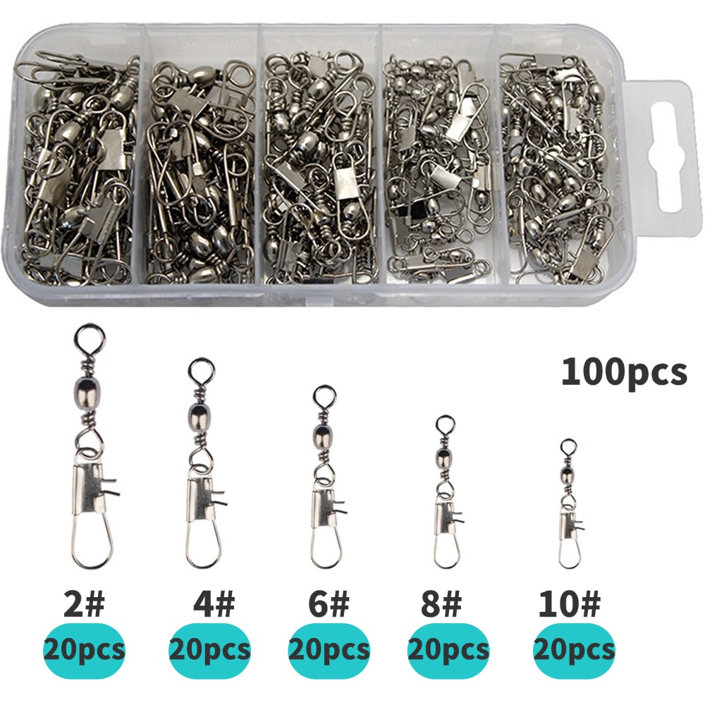 Fishing Hook Barbless - 50/100/200Pcs Stainless Steel Fishing Bearing Rolling