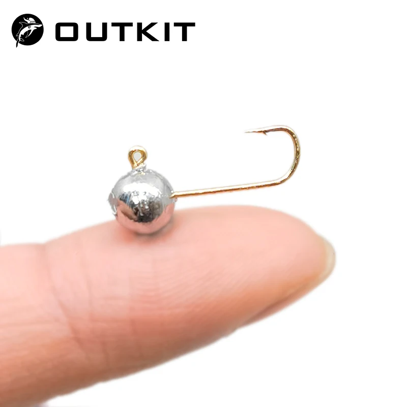 OUTKIT 10pcs Mini Jig Head Hoo - مراجعة Fishing Hook Barbless وسعره
