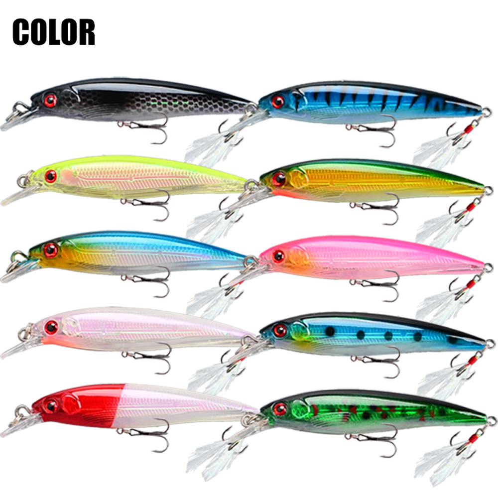 10pcs Bionic Minnow Fishing Lu - مراجعة Fishing Hook Treble وسعره