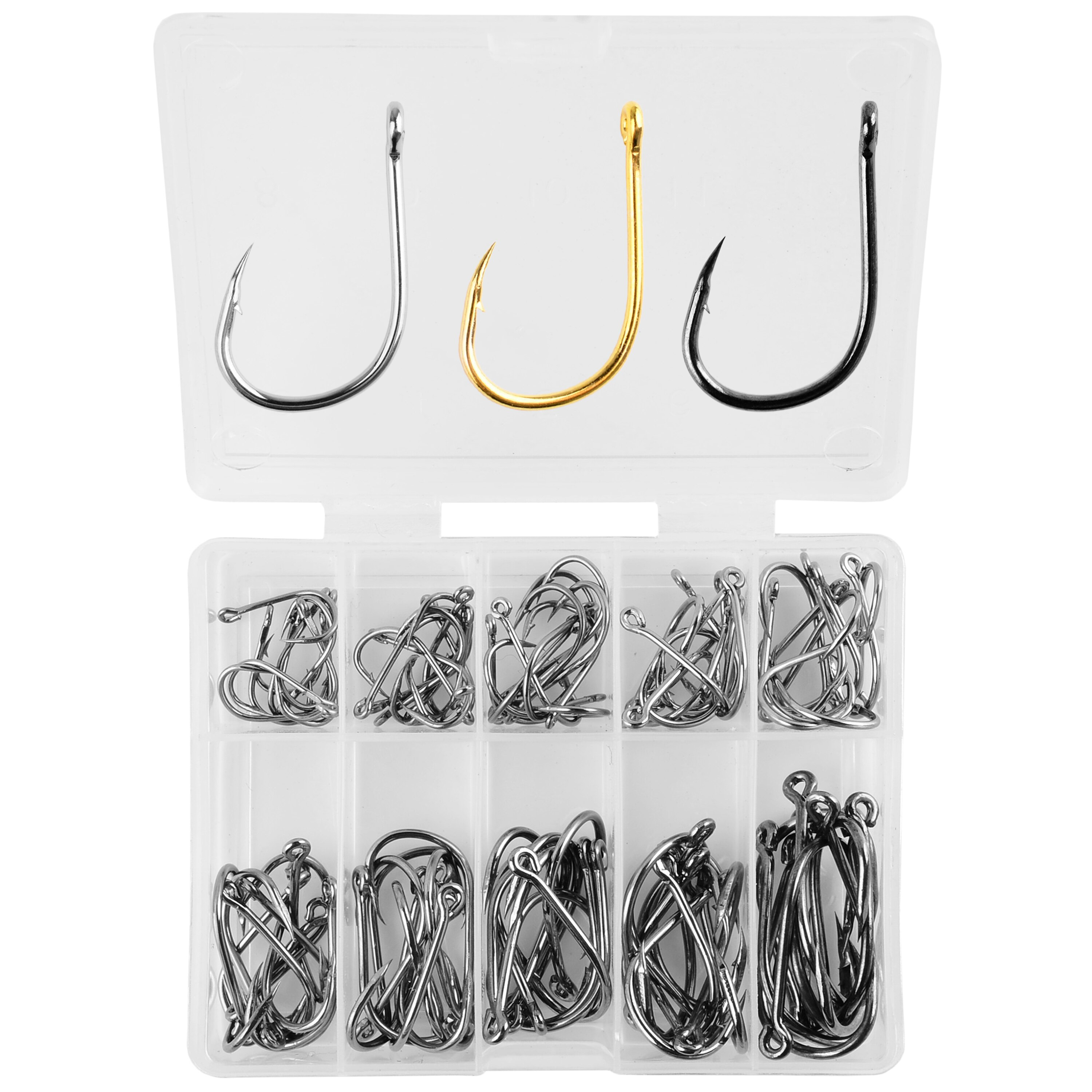 △ 100Pcs Fishing Hooks Set Car - مراجعة Fishing Hook Circle وسعره
