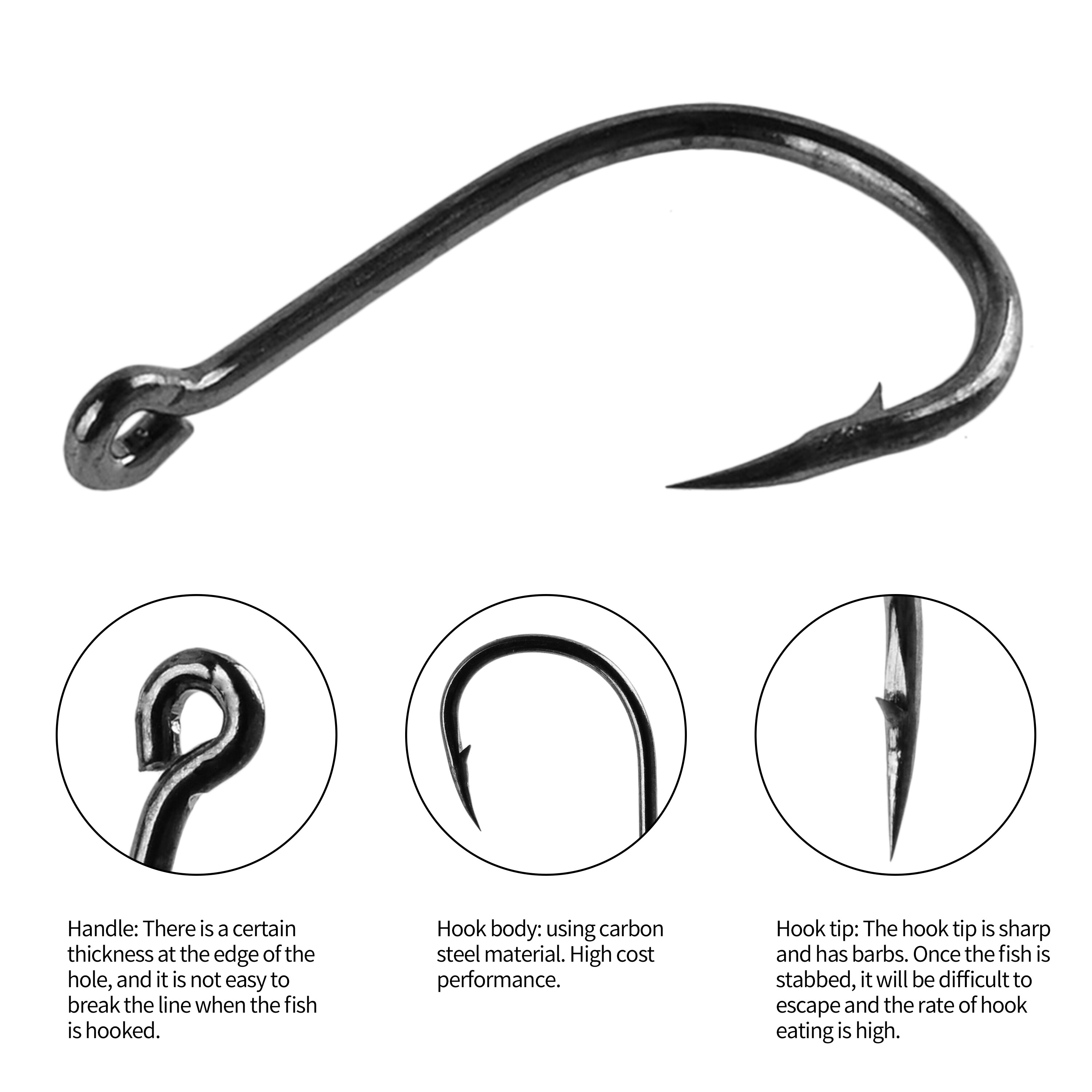 New 100Pcs Fishing Hooks Set C - مراجعة Fishing Hook Circle وسعره