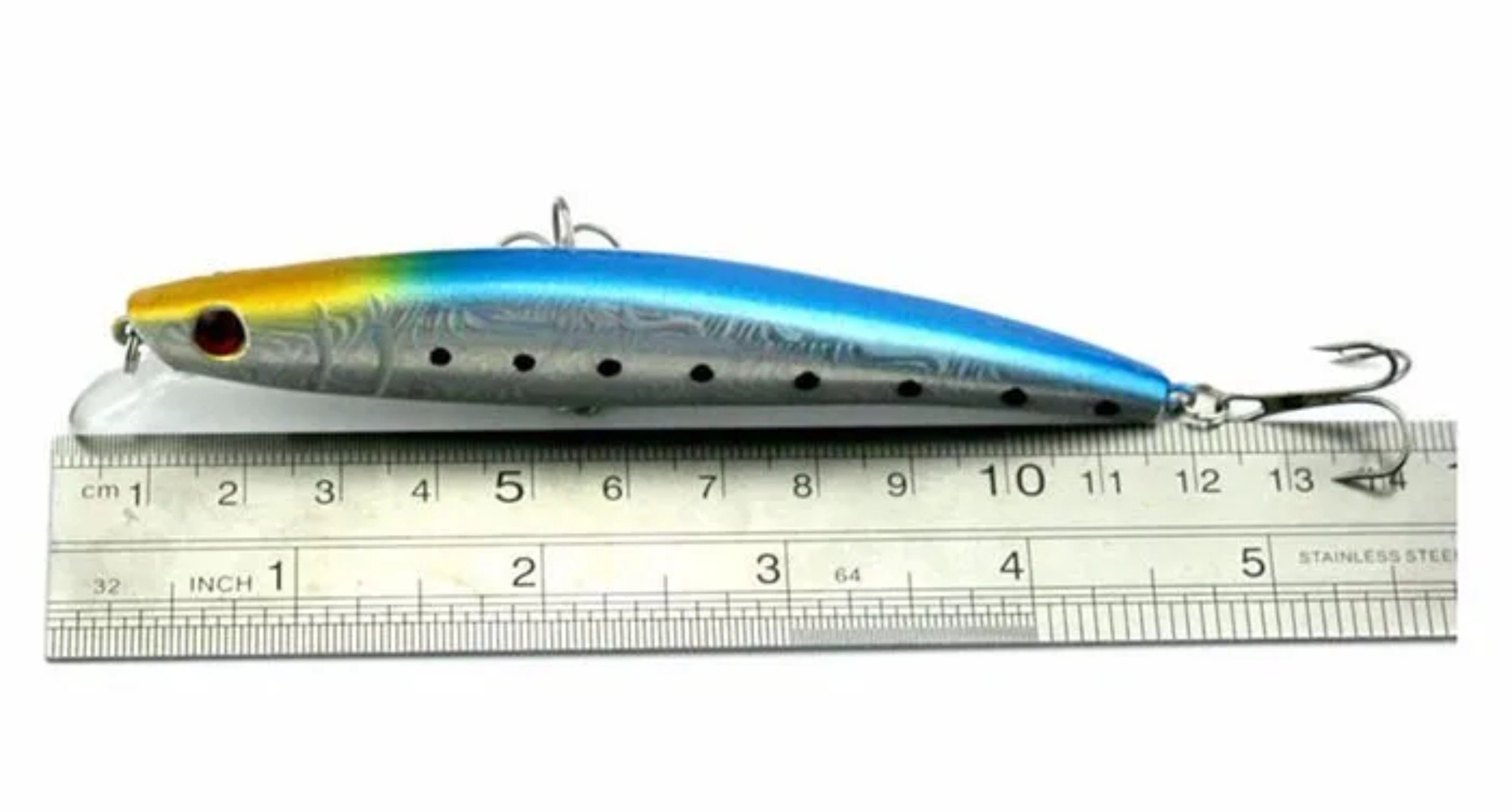 Minnow Fishing Lure 110mm 13g  - مراجعة Fishing Hook Treble وسعره