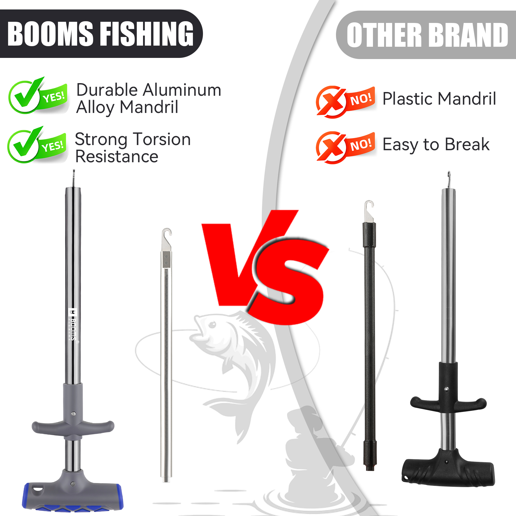 Booms Fishing XW20 Long Fish H - مراجعة Fishing Hook Remover وسعره