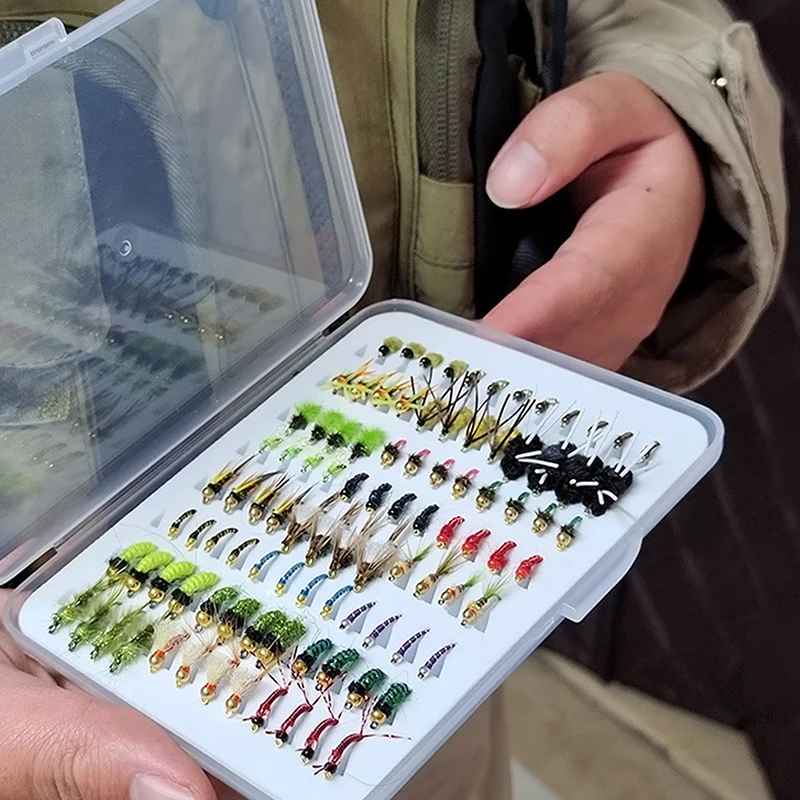 Waterproof Design Fly Hook Box - مراجعة Fishing Hook Size وسعره