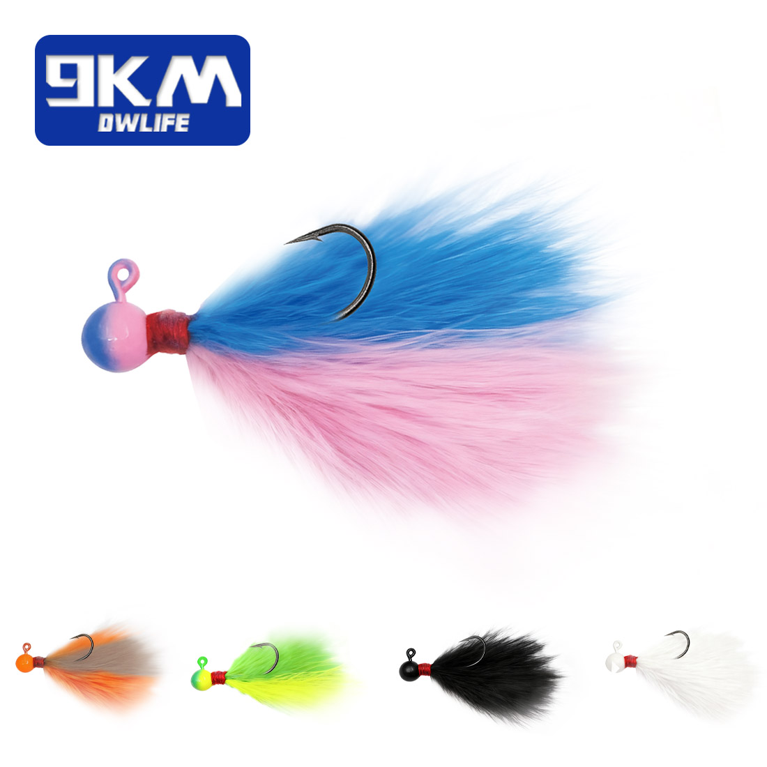 9KM 5pcs Mixed-Color Marabou J - مراجعة Fishing Hook Assortment وسعره