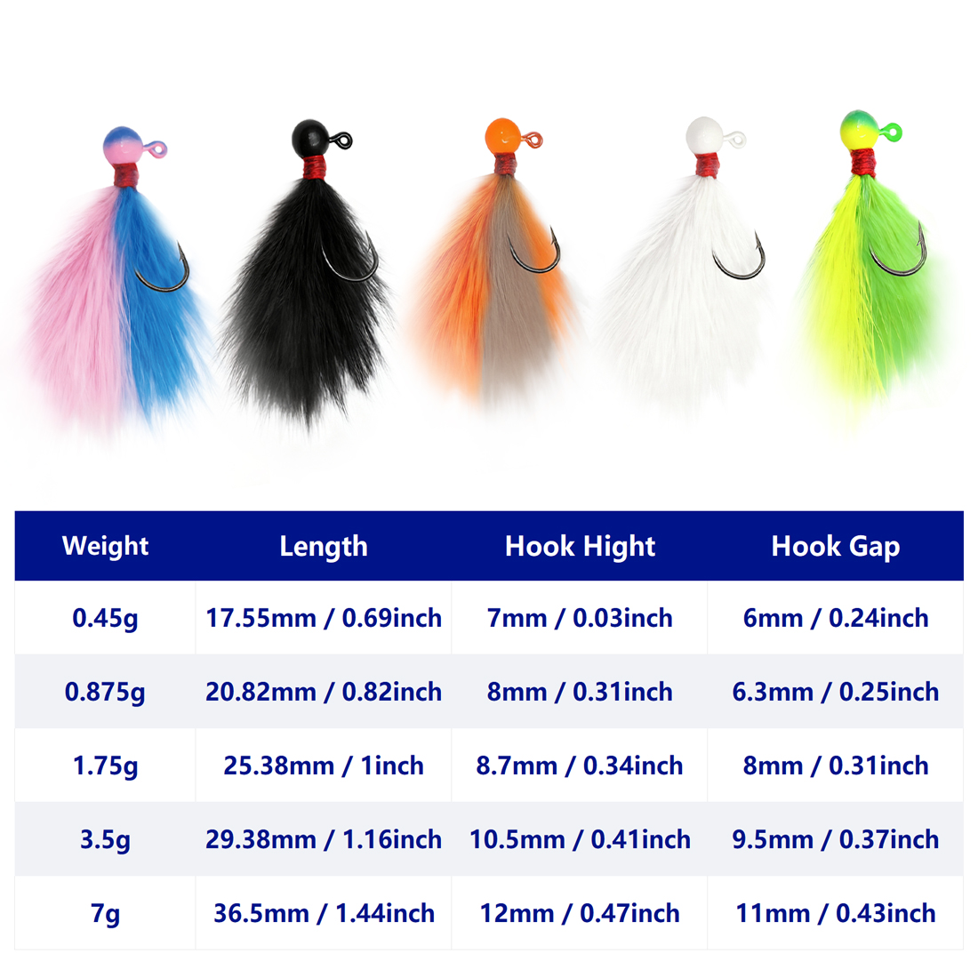 9KM 5pcs Mixed-Color Marabou J - مراجعة Fishing Hook Assortment وسعره