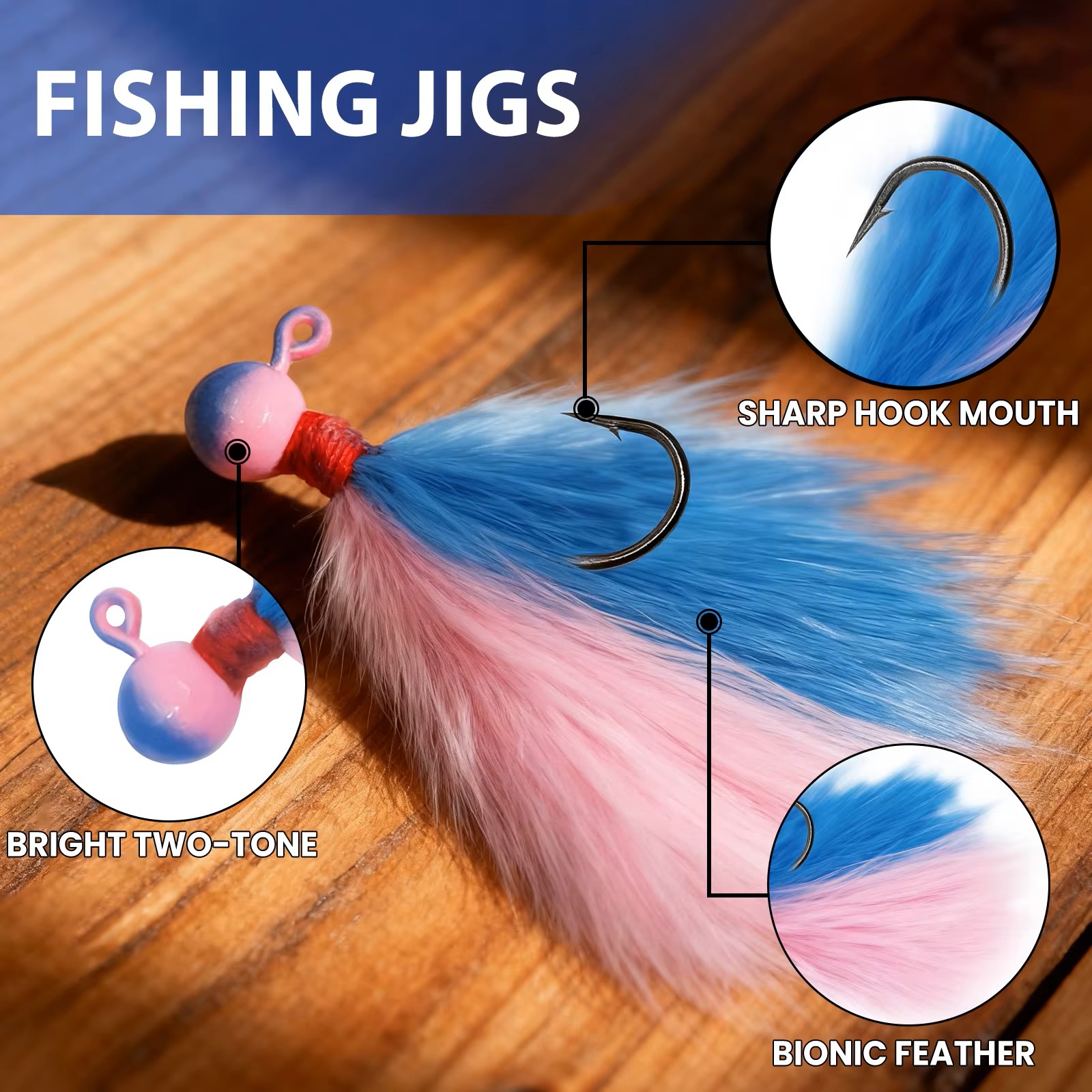 9KM 5pcs Mixed-Color Marabou J - مراجعة Fishing Hook Assortment وسعره