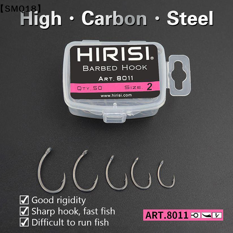 Hirisi 50pcs Boxed  Hooks Barb - مراجعة Fishing Hook Box وسعره