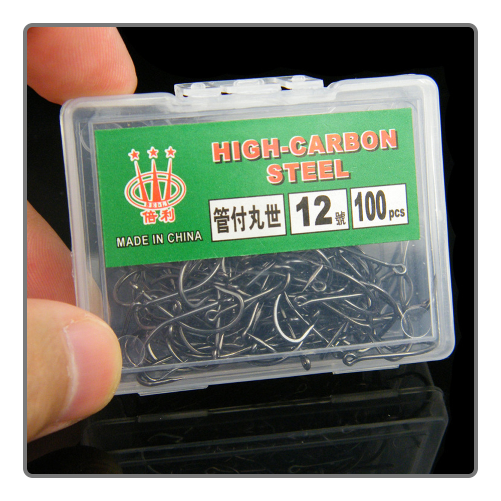 40-100Pcs per box Boxed fishho - مراجعة Fishing Hook Assortment وسعره