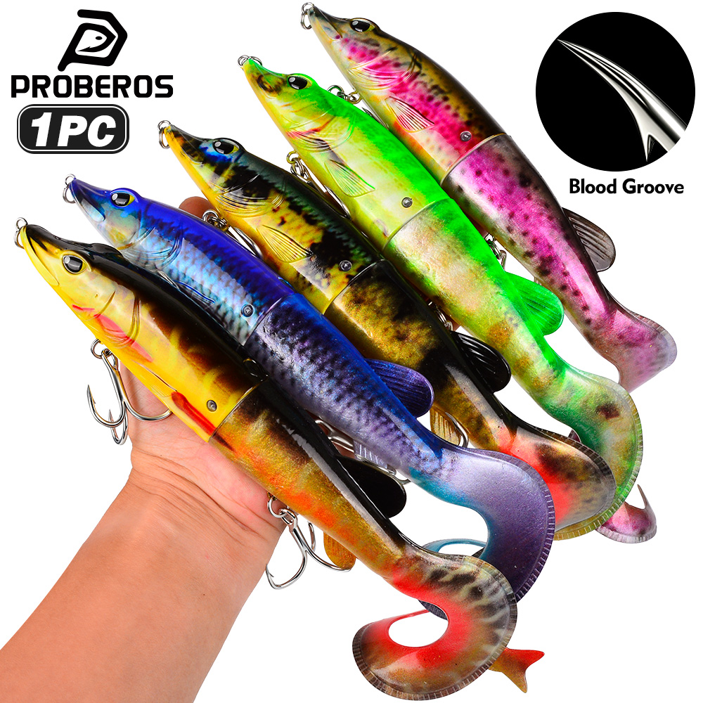 PROBEROS 1PC 2-Segment Jointed - مراجعة Fishing Hook Treble وسعره