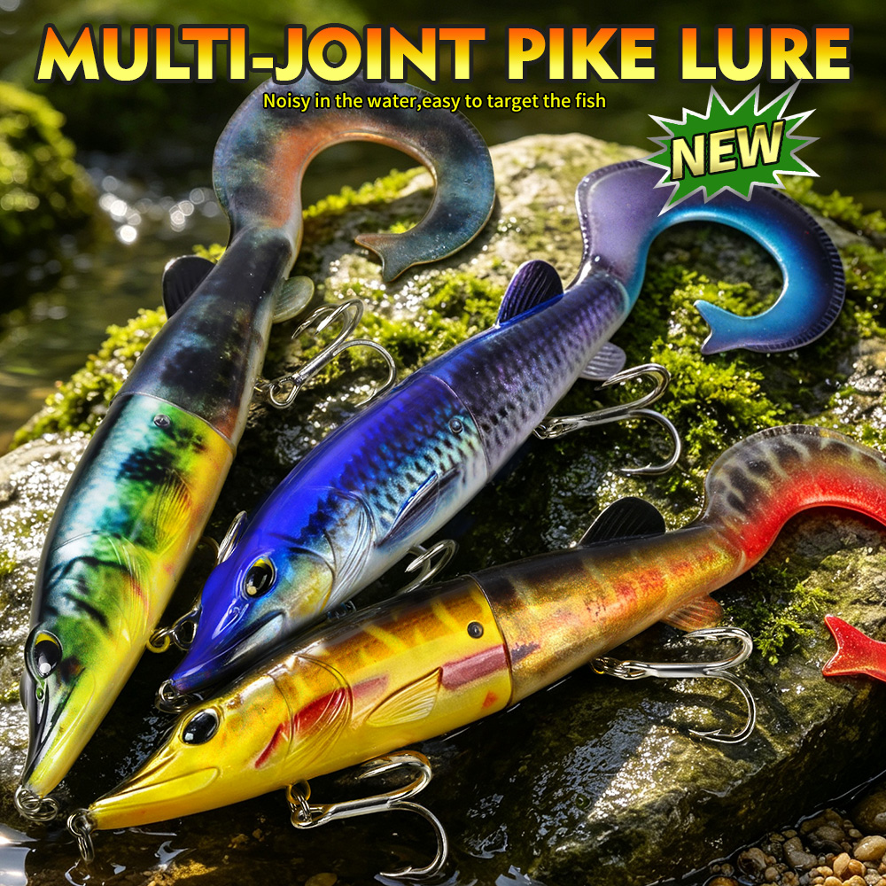 PROBEROS 1PC 2-Segment Jointed - مراجعة Fishing Hook Treble وسعره