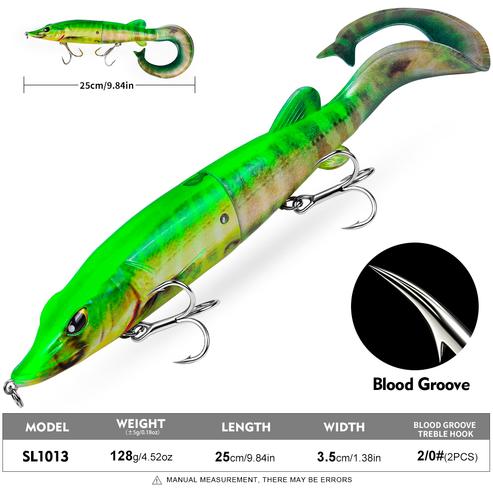 PROBEROS 1PC 2-Segment Jointed - مراجعة Fishing Hook Treble وسعره