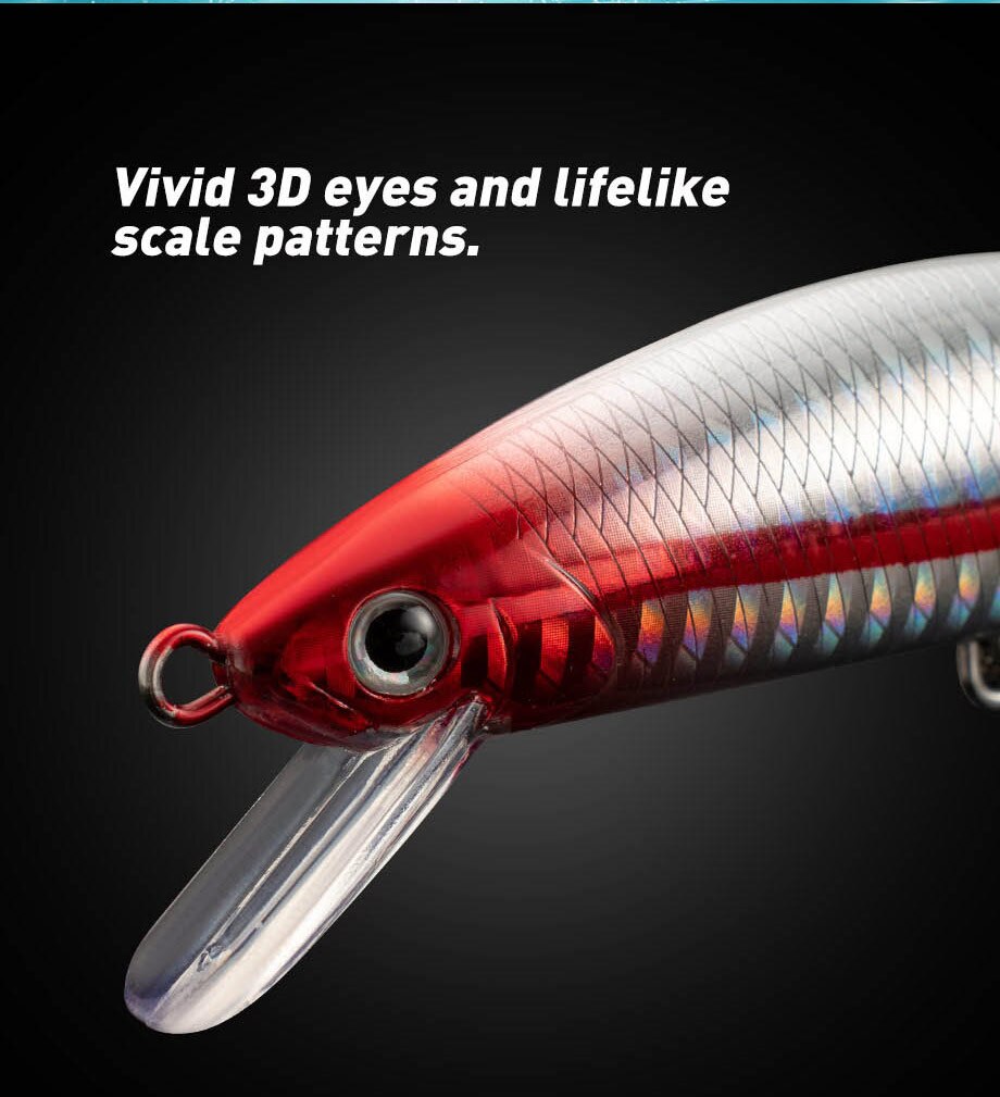 Fishing Lure Sinking Minnow 13 - مراجعة Fishing Hook Treble وسعره