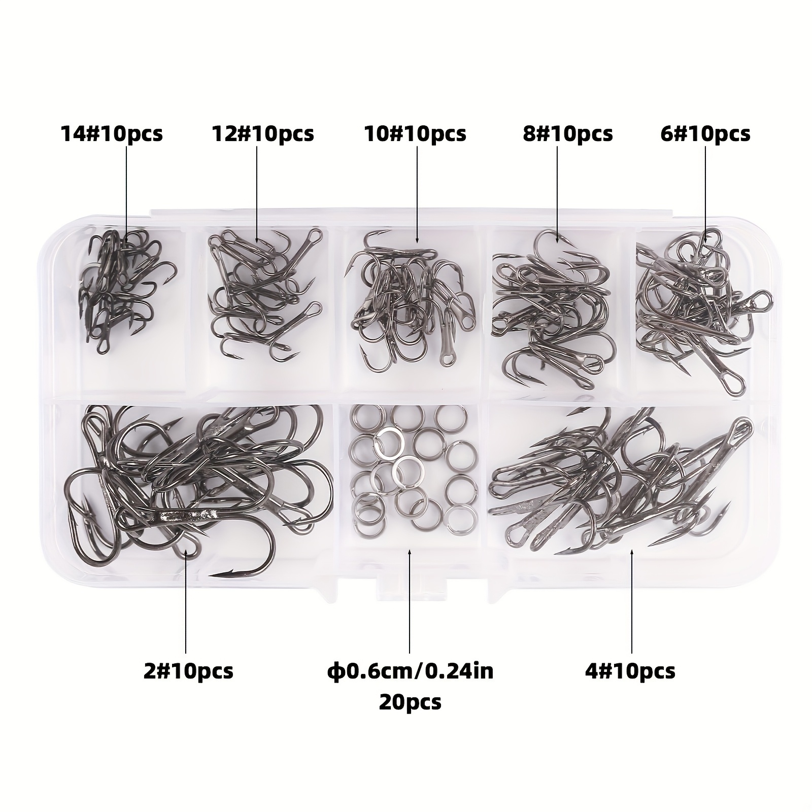 90pcs/set The lure triple-hook - مراجعة Fishing Hook Assortment وسعره