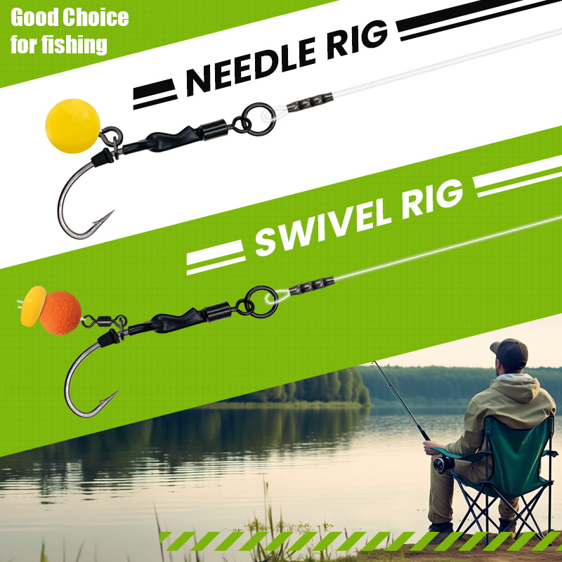 6PCS/10PCS Ronnie rig 3 Styles - مراجعة Fishing Hook Barbless وسعره